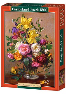 Puzzle 1500 Wazon z kwiatami CASTOR