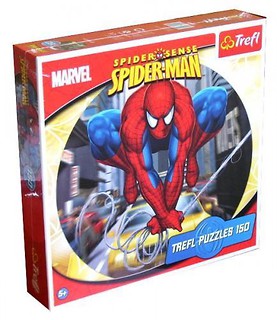 Puzzle 150 okrągłe Spider-Man Pajęczy skok TREFL