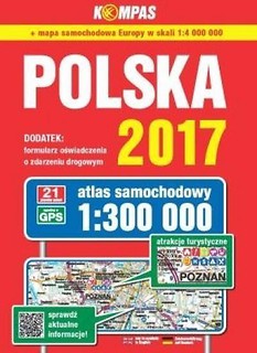 Atlas samochodowy Polska 1:300 000 w. 2017