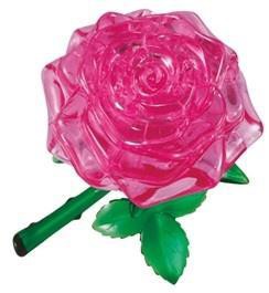 Crystal puzzle różowa róża