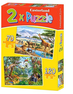Puzzle x 2 - Sawanna i dżungla CASTOR