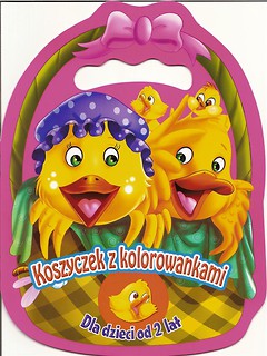 Koszyczek z kolorowankami - Kurczaczki