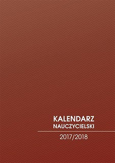 Kalendarz nauczycielski 2017/2018 brązowy, zygzak