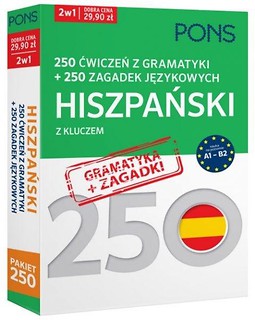 250 ćwiczeń/250 zagadek gramatyka. Hiszpański 2w1