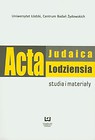 Acta Judaica Lodziensia 1/2011