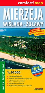 Mierzeja Wiślana, Żuławy Wiślane laminowana mapa turystyczna 1:50 000, 1:1200 000