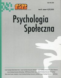 Psychologia Społeczna  8(27) 2013
