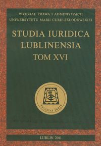 Studia Iuridica Lublinensia Tom  XVI