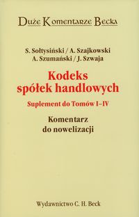 Kodeks spółek handlowych Suplement do tomów 1-4