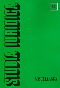 Studia Iuridica Tom 50 Miscellanea
