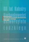 Wybrane prace z dorobku 60-lecia Katedry Rachunkowości Uniwersytetu Łódzkiego 1948-2008