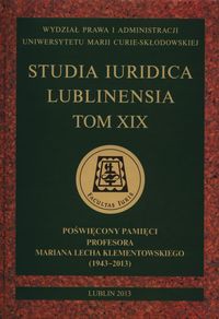 Studia Iuridica Lublinensia Tom XIX