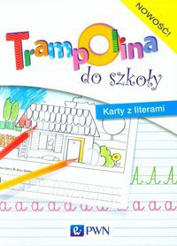 Trampolina do szkoły Karty z literami