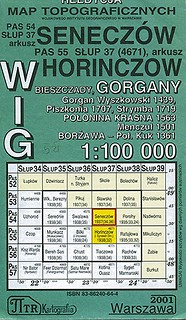 Seneczów (Gorgany). Reprint mapy WIG 1:100 000