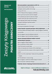 Zeszyty Księgowego nr 6 Podatek odroczony