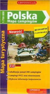 Polska mapa campingów 1:750 000