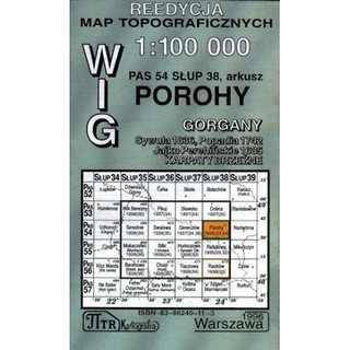 Mapa WIG Porohy 1:100 000