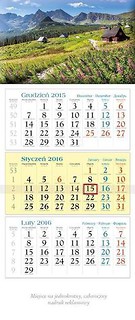 Kalendarz 2016 KT 15 Hala trójdzielny