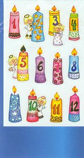 Naklejki bożonarodzeniowe świeczki