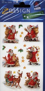 Naklejki błyszczące Z Design Christmas Mikołaje