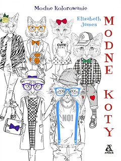 Kolorowanie dla dorosłych. Modne koty