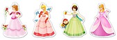 Puzzle x 4 - Pretty Princesses CASTOR