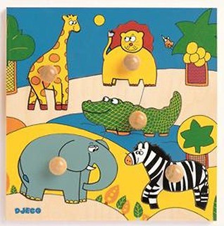 Drewniane puzzle - Zwierzątka Safari