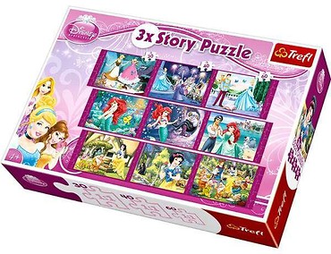 Puzzle 3xStory Księżniczki TREFL