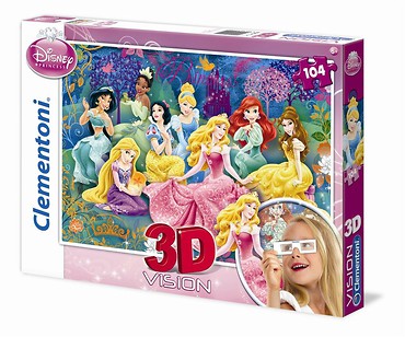Puzzle 104 3D Vision Księżniczki