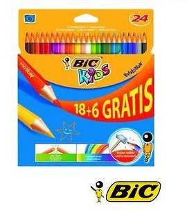 Kredki ołówkowe KIDS Eco Evolution 18+6 kol. BIC