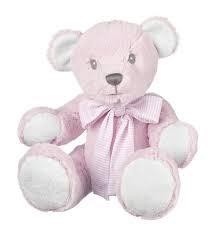 Średni, różowy Miś z kokardką 31 cm SUKI