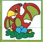 Klocki obrazkowe 6w1 Dinozaury ALEX