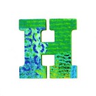 Drewniana literka z serii Paw - H