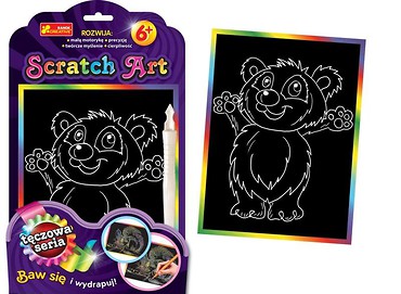 Scratch Art. Tęczowa seria - Panda