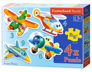 Puzzle x 4 Kontur - Funnu planes CASTOR