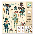 Zestaw naklejek i papierowych lalek - Rycerze