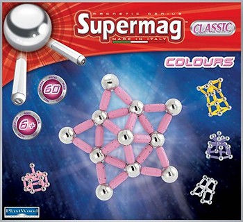 Klocki magnetyczne. Supermag Kolory 60