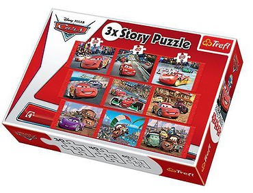 Puzzle 3xStory Auta TREFL