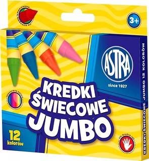 Kredki Świecowe Jumbo 12 kolorów bls ASTRA