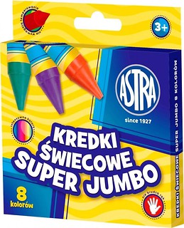 Kredki świecowe Super Jumbo 8 kolorów ASTRA