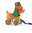 Piesek do ciągnięcia na sznurku