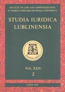 Studia Iuridica Lublinensia. T.24. 2/2015
