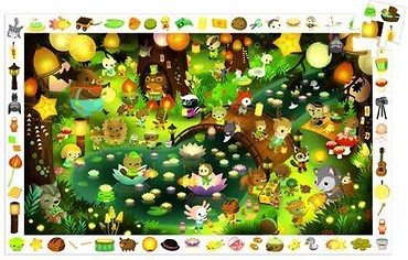 Puzzle z plakatem - Przyjęcie w lesie