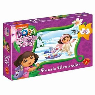 Puzzle 30 DORA Poznaje Świat Idziemy na sanki ALEX