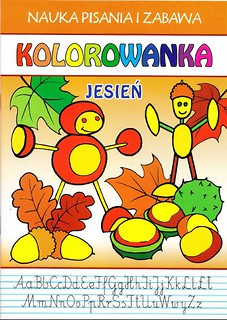 Nauka pisania i zabawa. Kolorowanka. Jesień