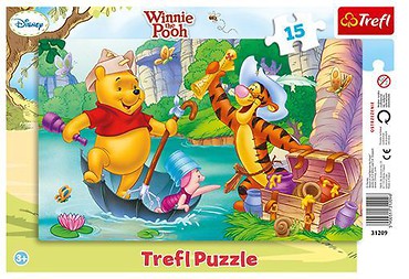 Puzzle ramkowe 15 Kubuś i Przyj. Wyprawa... TREFL