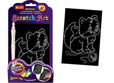Scratch Art. Tęczowa seria - Kiciuś