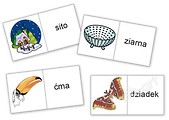 Domino logopedyczne wyrazowo - obraz. Ś, Ź, Ć, DŹ
