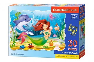 Puzzle 20 maxi - Mała Syrenka CASTOR