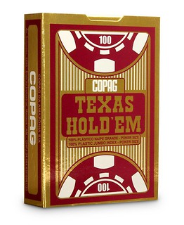 Texas Hold'em 100% plastic jumbo - czerwony